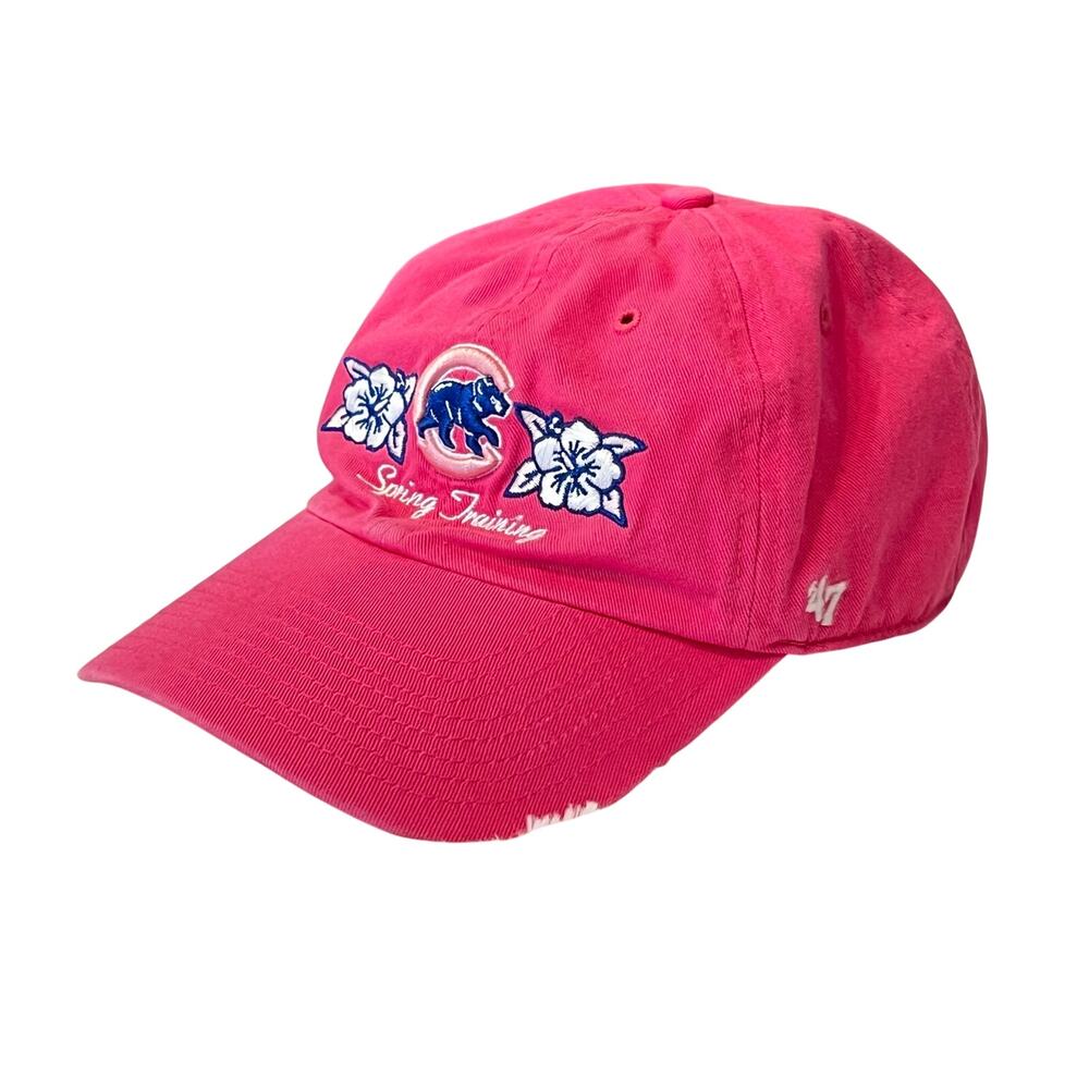New Chicago Cubs '47 Brand Spring Training Baseball Cap Women's Hat Pink Sloan